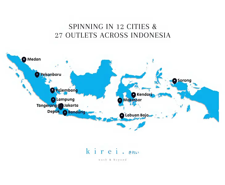 kirei wash maps 27 outlets